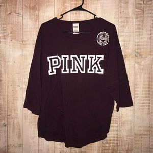 vs pink quarter sleeve